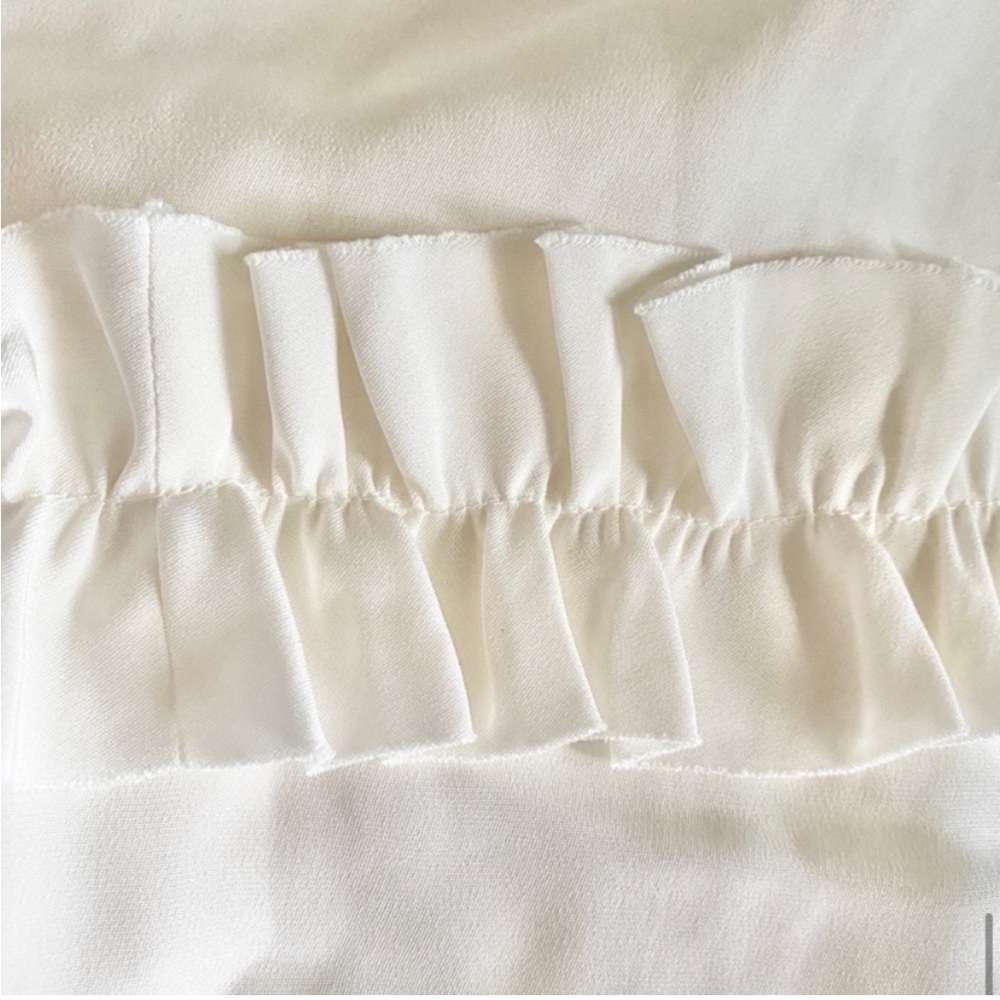 J.Crew Collection tiered ruffle silk tricotine gown ivory womens 10 weddings - Picture 9 of 12